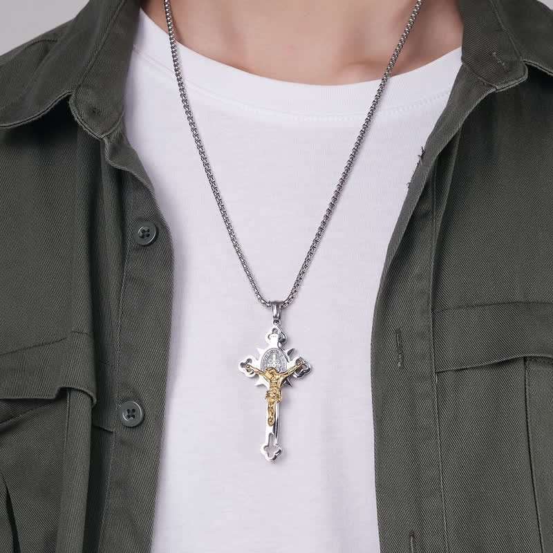 Protection Cross Power Pendant Necklace