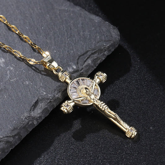 Men's Crucifix Cross Jesus Necklace