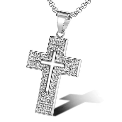 Hip Hop Jewelry Gold Plated Zirconia Cross Pendant