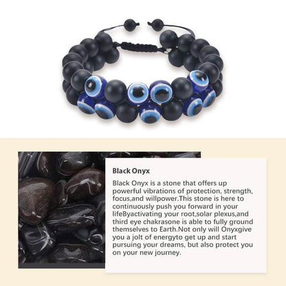 Black Onyx Evil Eye Protection Bracelet