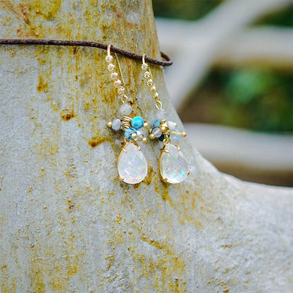 Opal Natural Stone Beaded Earrings