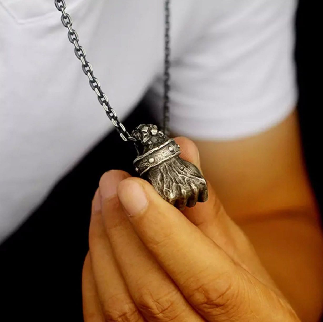 Fist Power Gothic Necklace