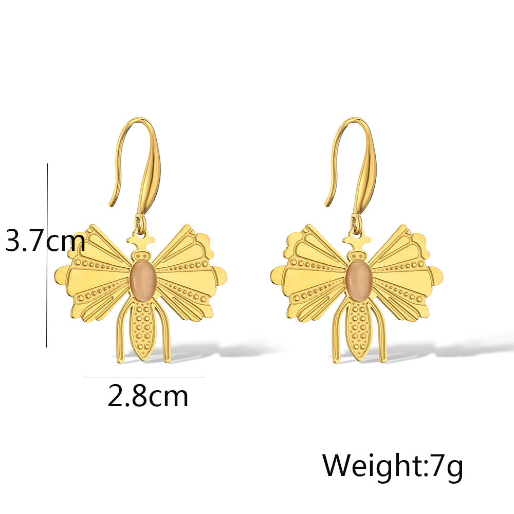 Cute Bee Pendant Dangle Earrings