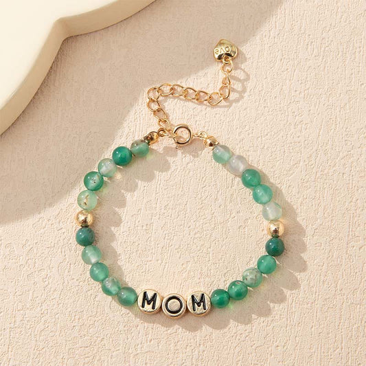 "For Mom"- Green Aventurine Wealth Bracelet