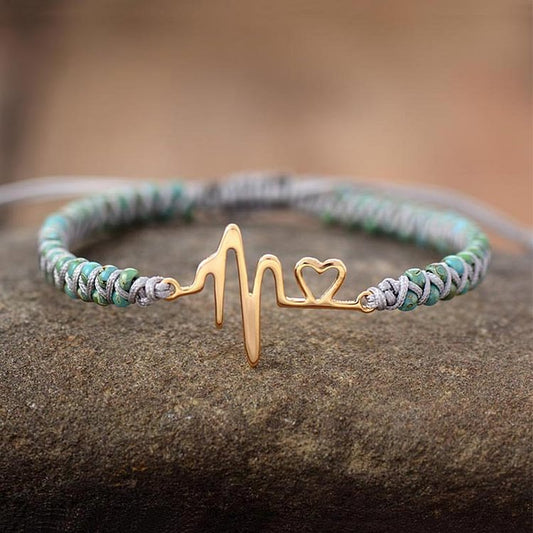 Blue Turquoise Heartbeat Bracelet