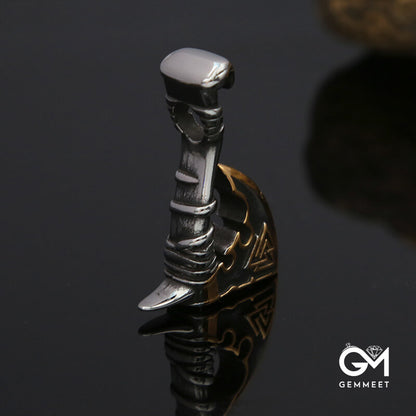 Stainless Steel Axe Pendant Hip Hop Necklace