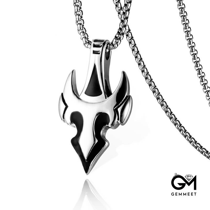 Titanium Steel Spike Pendant Necklace for Men