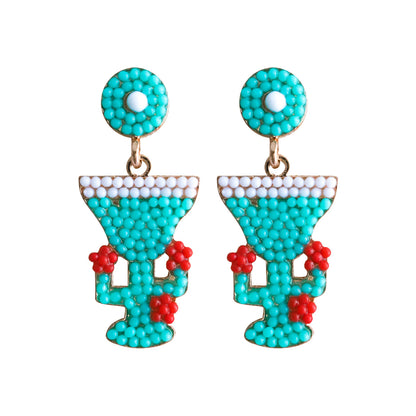 Halloween Gift Candle Stand Rice Bead Earrings Women