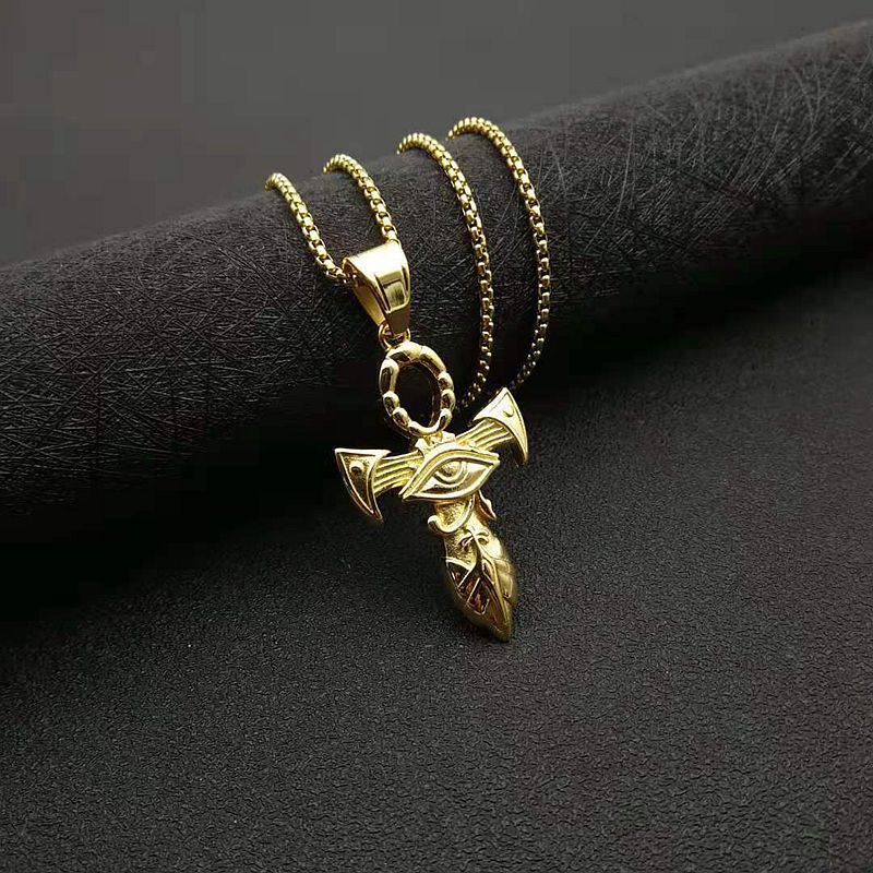 Cross Egyptian Eye of Horus Pendant