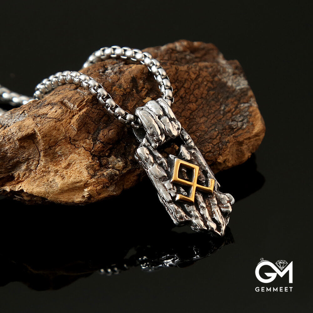 Titanium Steel Viking Rune Necklace