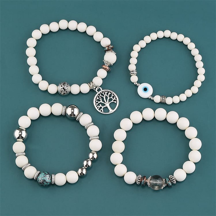 Bohemia Tree Of Life Beaded Bracelet Set