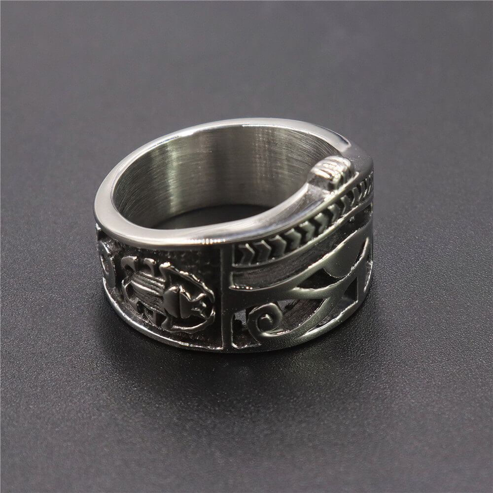 Vintage Stainless Steel Eye Ring with Personality