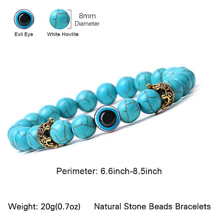 Turquoise With Evil Eye Protection Bracelet