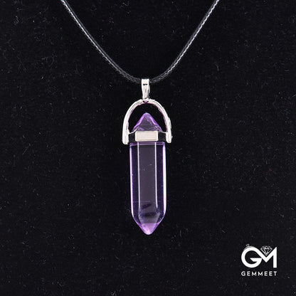 Synthetic Crystal Bullet Pendant