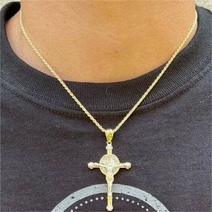 Men's Crucifix Cross Jesus Necklace