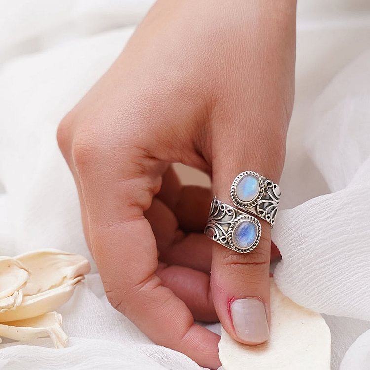 Creative Moonstone Adjustable Ring