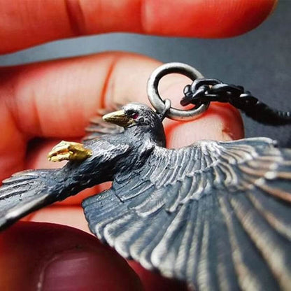 Motorcycle Viking Eagle Wings Necklace