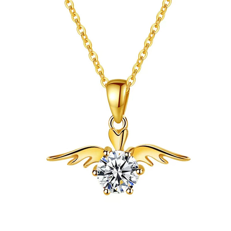 Angel Wings Fashion Zircon Pendant Necklace