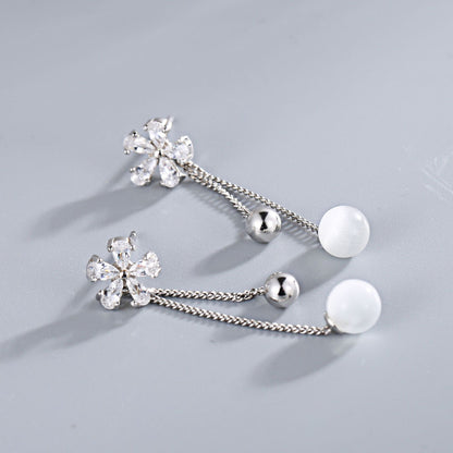 925 Sterling Silver Temperament Super Fairy All-in-one Long Earrings