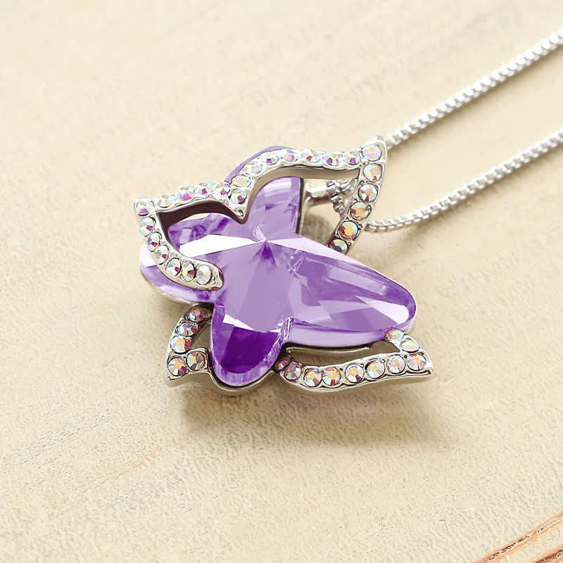 "Spread Your Wing" - Butterfly Birthstone Crystal Necklace