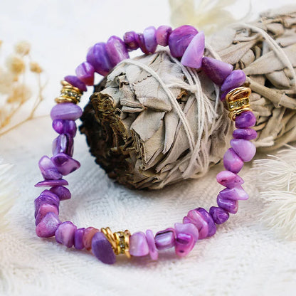 Irregular Stone Crystal Crushed Beads Bracelet