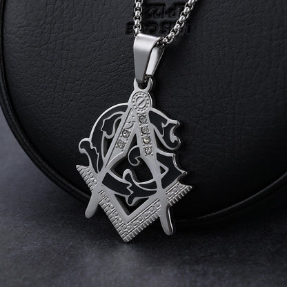 AG Masonic Drop Glue Stainless Steel Pendant