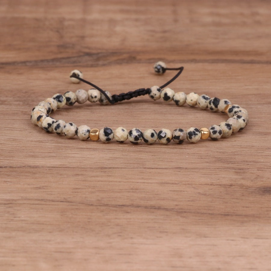 Spotted Stone Bead Bracelet