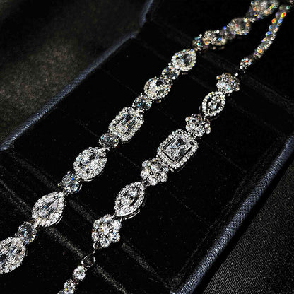 Niche Design High Carbon Diamond Bracelet Cold Style Imitation Moissanite Jewelry for Women