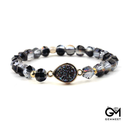 Specail Cut Bead Druzy Crystal Bracelet