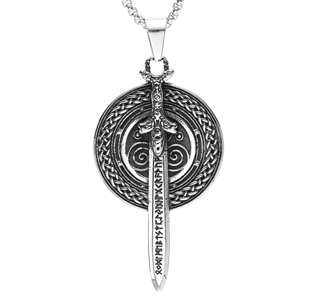 Viking Mythology Viking Axe Titanium Steel Pendant Necklace