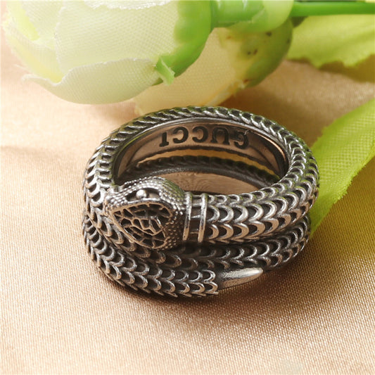 Animal Snake Retro Trendy Male Venomous Snake Ring