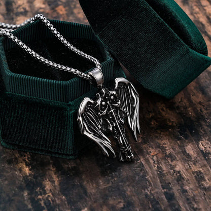 Big Wings Guardian Angel Stainless Steel Pendant