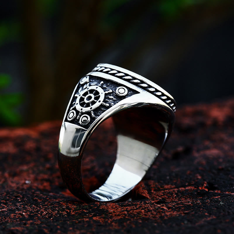 Pirate Skull Signet Ring