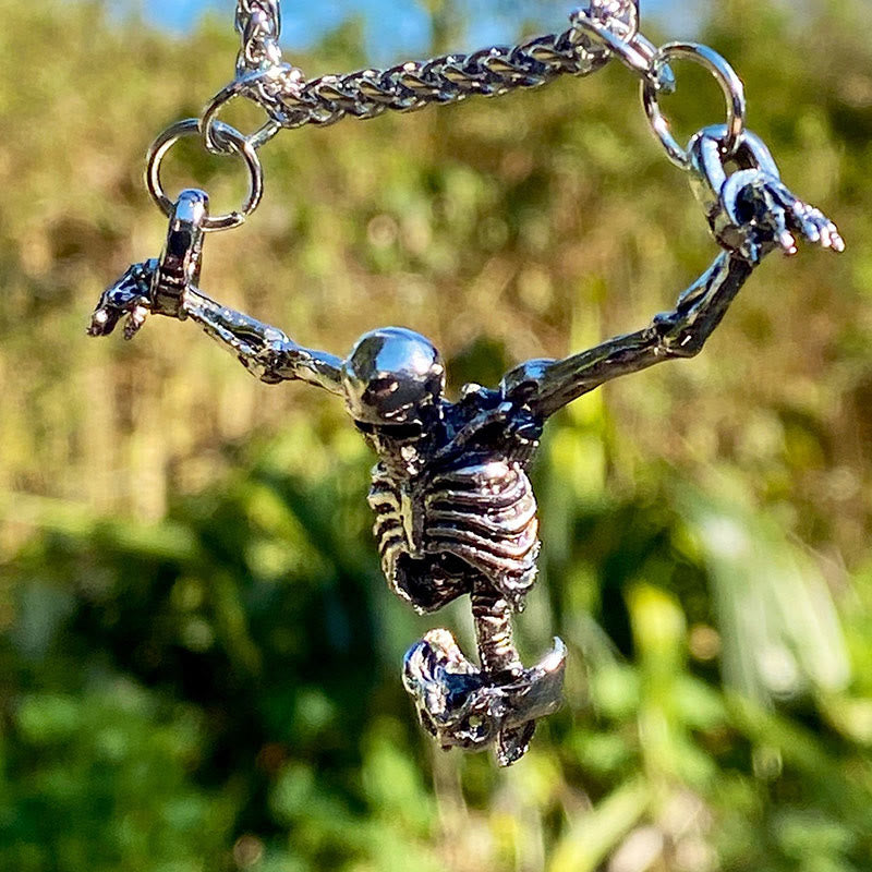 Shackled Skeleton Pendant Necklace