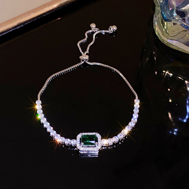 Colored Zircon Adjustable Bracelet