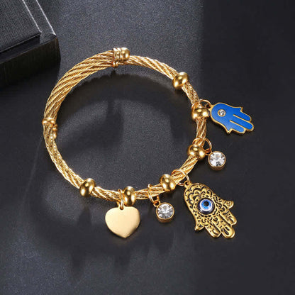 Hamsa With Evil Eye Protection Bracelet