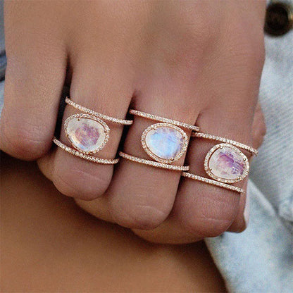 Irregular Moonstone Ring