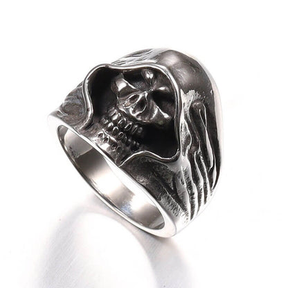 Vintage Men's Punk Death Skull Ring