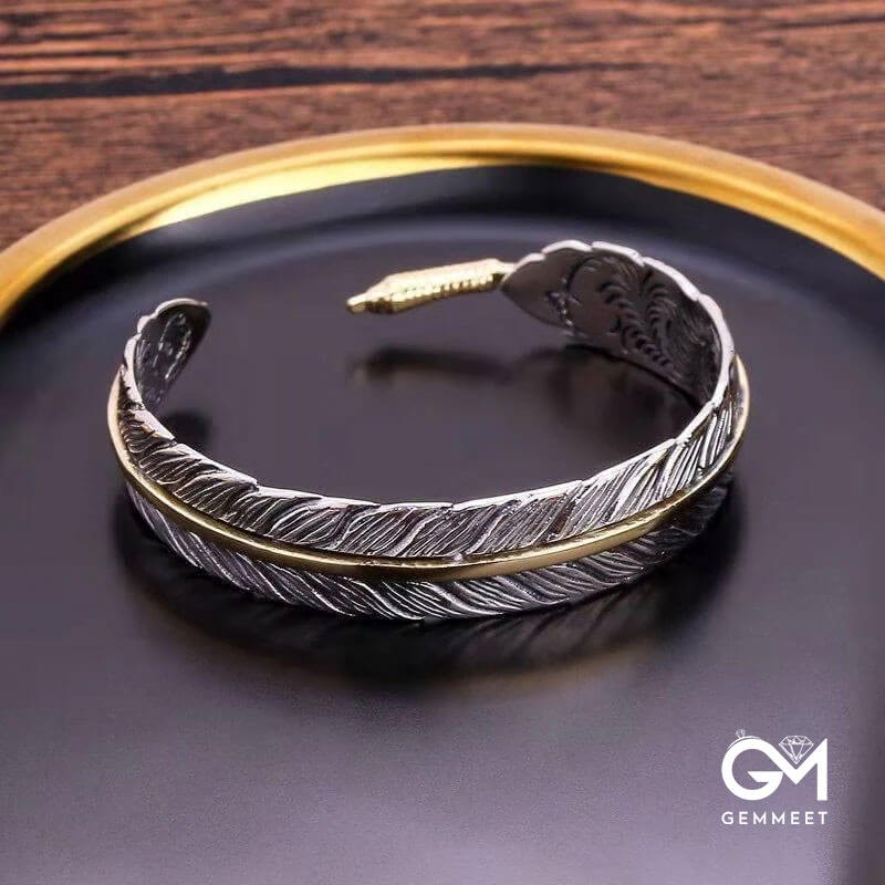 "Free Spirit" Creative Men's Feather Bracelet