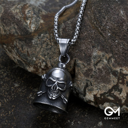 Pirate Skull Exorcist Bell Pendant Necklace