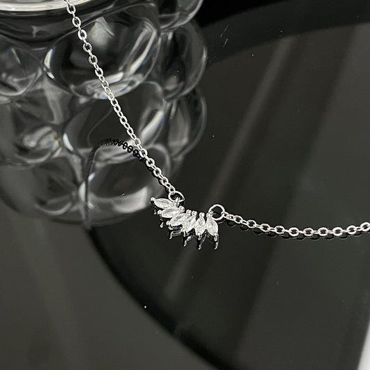 Simple Full Diamond Zircon Pendant Necklace