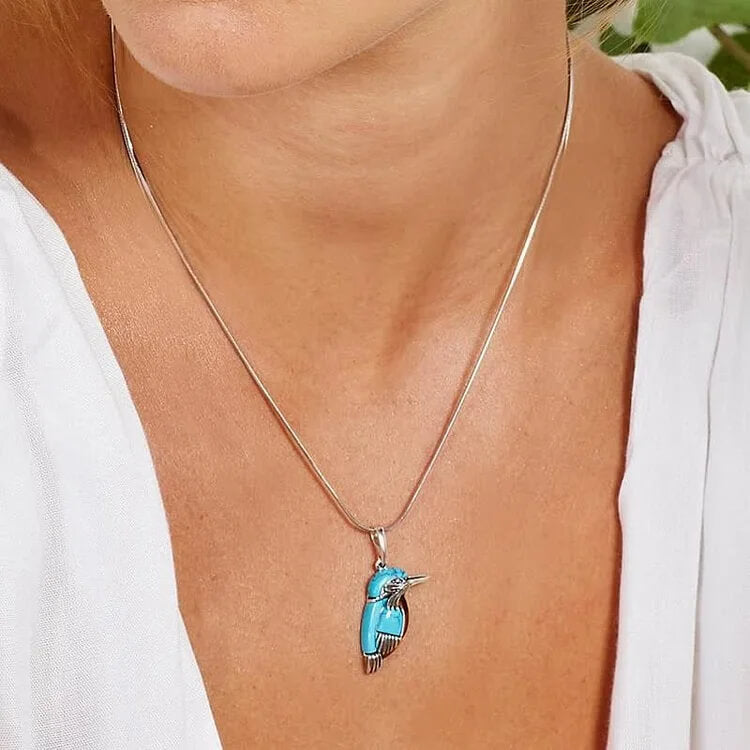 Turquoise Bird Necklace And Earrings