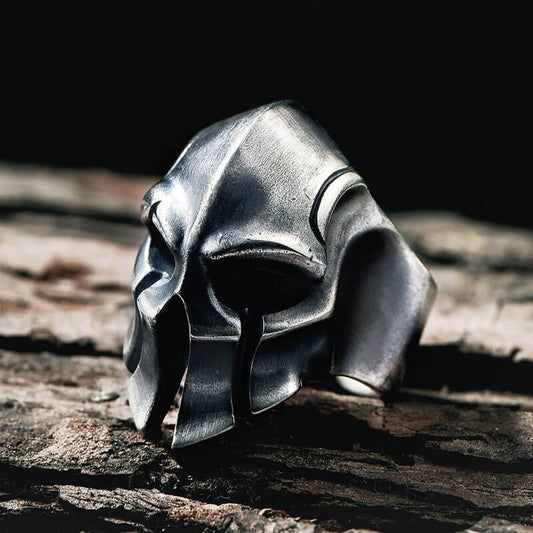 Retro Sparta Armor Skull Adjustable Ring