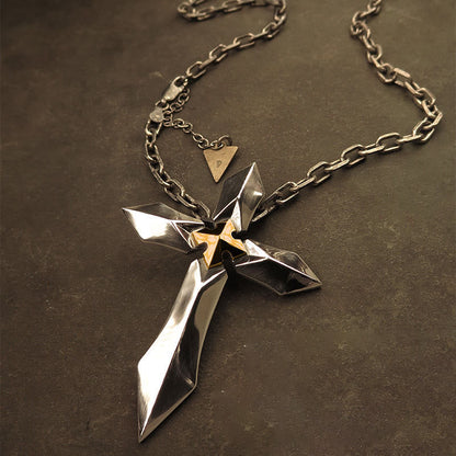 "Soul of the Warrior" - Crossed Swords Necklace