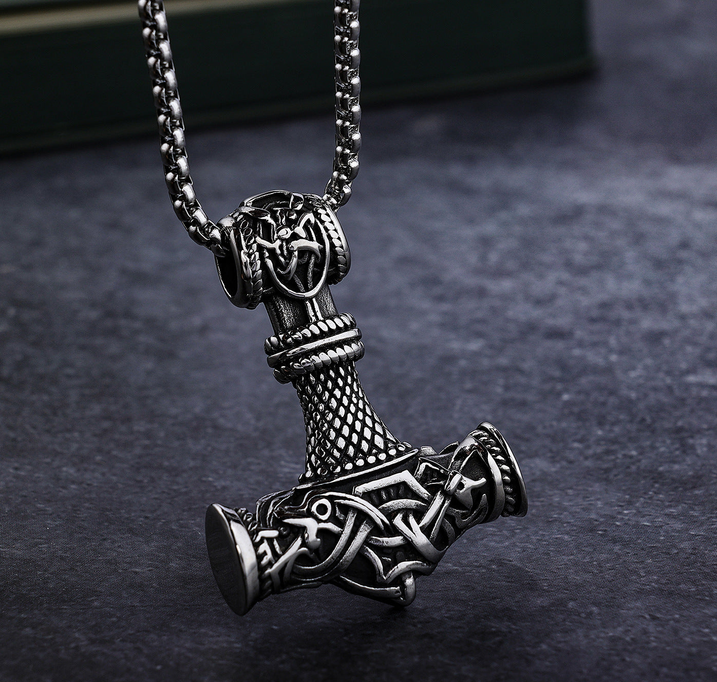 Dragon Hammer Vintage Stainless Steel Pendant