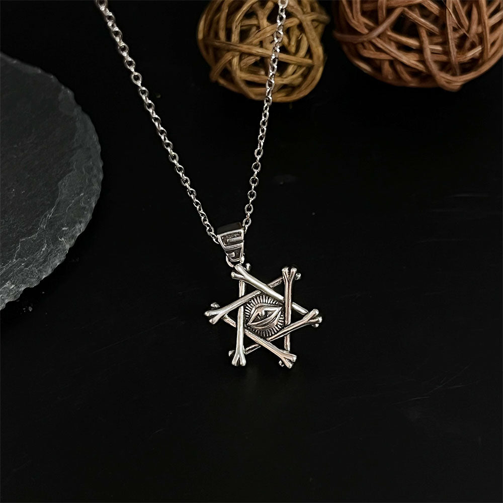 Men's Hexagram Demon's Eye Necklace