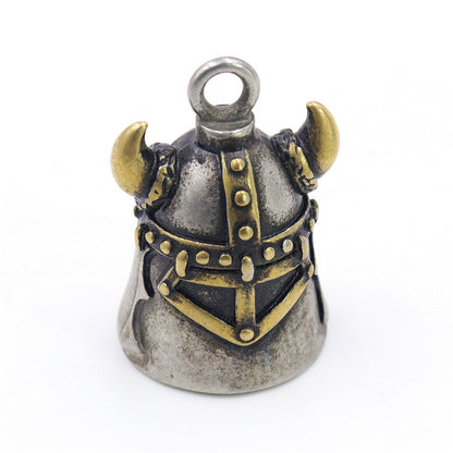 Vintage Viking Helmet Bell Pendant Necklace