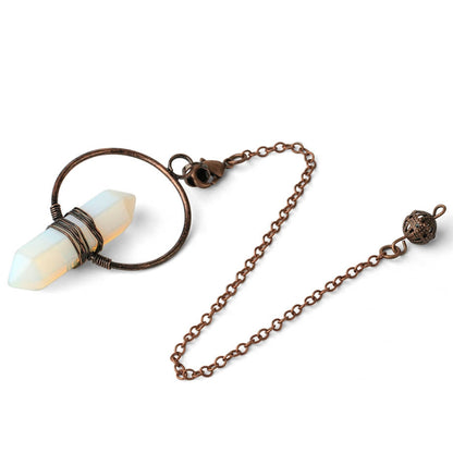 Hexagonal Prism Bullet Crystal Pendant