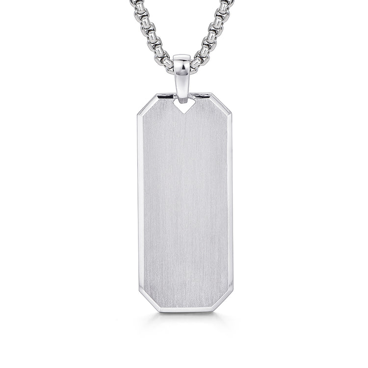 High Street Sterling Silver Rhomboid Pendants Necklace