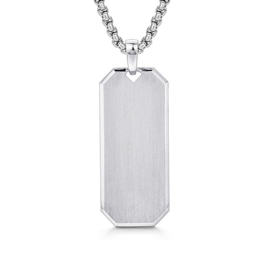 High Street Sterling Silver Rhomboid Pendants Necklace